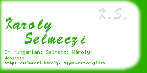 karoly selmeczi business card