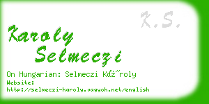 karoly selmeczi business card